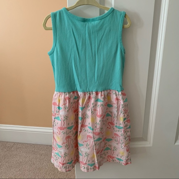 Hanna Andersson Flamingo Tank Dress Pockets Size 5 - Picture 2 of 2